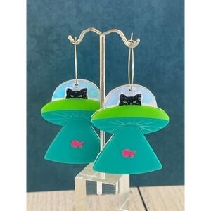 Alien Kitty‎ Acrylic Earrings